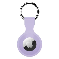 Husa Airtag Silicone Casey Studios - Negru Purple 