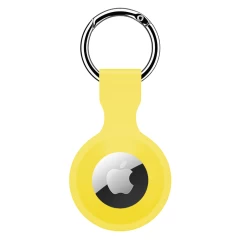 Husa Airtag Silicone Casey Studios - Negru Yellow 