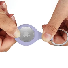 Husa Airtag Silicone Casey Studios - Purple Purple