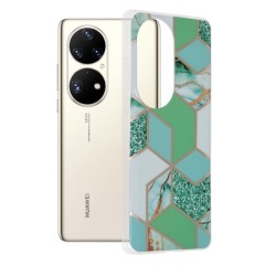 Husa Huawei P50 Pro Arpex Marble Series - Green Hex