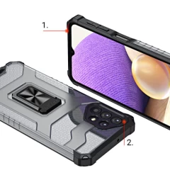 Husa Samsung Galaxy A32 5G Arpex Crystal Ring Case - Rosu Rosu