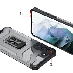 Husa Samsung Galaxy S22 Plus 5G Arpex Crystal Ring Case - Rosu Rosu