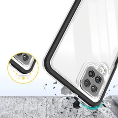 Husa Samsung Galaxy A22 4G Arpex Clear 3in1 - Negru Negru