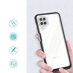 Husa Samsung Galaxy A22 4G Arpex Clear 3in1 - Negru Negru