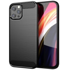 Husa iPhone 13 Pro Arpex Carbon Silicone - Negru
