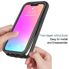 Husa iPhone 13 Pro Arpex Defense360 Pro, Screen Protector - Negru Negru