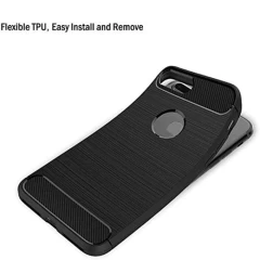 Husa iPhone 7 Plus Arpex Carbon Silicone - Negru Negru