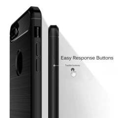 Husa iPhone 7 Plus Arpex Carbon Silicone - Negru Negru