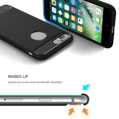 Husa iPhone 7 Plus Arpex Carbon Silicone - Negru Negru