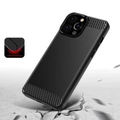 Husa Arpex Carbon Case Flexible Cover TPU pentru iPhone 13 Pro Max black - Negru Negru