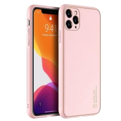 Husa iPhone 12 Pro Max Dux Ducis Yolo din TPU si PU leather - Roz Roz
