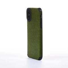 Husa iPhone X/XS Casey Studios Grained Leather - Portocaliu Portocaliu
