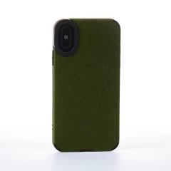 Husa iPhone X/XS Casey Studios Grained Leather - Portocaliu Portocaliu