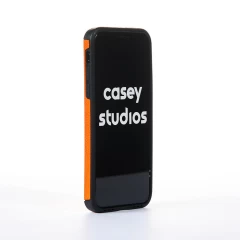 Husa iPhone X/XS Casey Studios Grained Leather - Portocaliu Portocaliu
