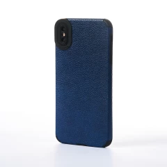 Husa iPhone XS Max Casey Studios Grained Leather - Albastru Albastru