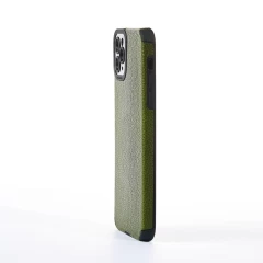 Husa iPhone 11 Pro Max Casey Studios Grained Leather - Verde Verde
