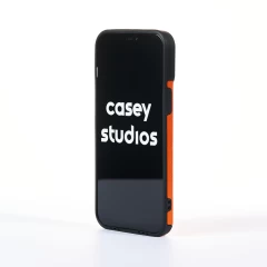 Husa iPhone 12 Pro Max Casey Studios Grained Leather - Portocaliu Portocaliu