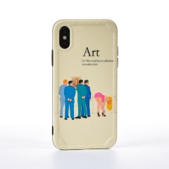 Husa iPhone X/XS Casey Studios Gossip - Alb