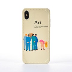 Husa iPhone XS Max Casey Studios Gossip - Alb