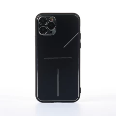 Husa iPhone 11 Pro Casey Studios Metalines - Roz Negru 