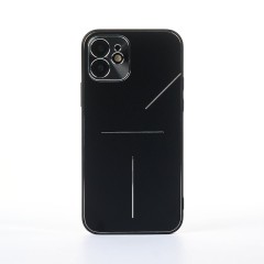 Husa iPhone 12 Casey Studios Metalines - Negru