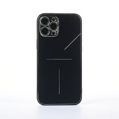 Husa iPhone 12 Pro Max Casey Studios Metalines - Negru