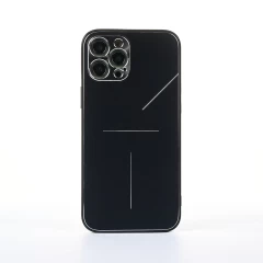 Husa iPhone 12 Pro Max Casey Studios Metalines - Negru Negru