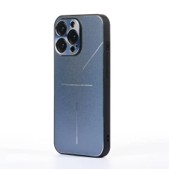 Husa iPhone 13 Pro Casey Studios Metalines - Albastru Albastru