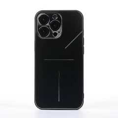 Husa iPhone 13 Pro Casey Studios Metalines - Roz Negru 