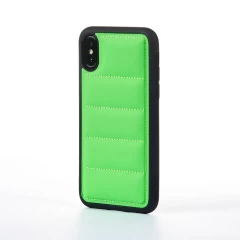 Husa iPhone X/XS Casey Studios 5 Puff - Verde Verde