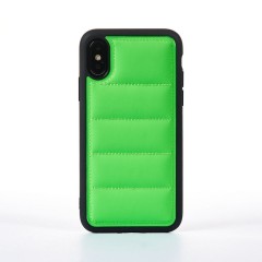 Husa iPhone X/XS Casey Studios 5 Puff - Verde