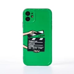 Husa iPhone 11 Casey Studios Ready? Action! - Verde Verde