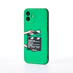 Husa iPhone 12 Casey Studios Ready? Action! - Verde Verde
