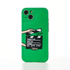 Husa iPhone 13 Casey Studios Ready? Action! - Verde