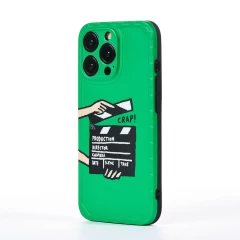 Husa iPhone 13 Pro Casey Studios Ready? Action! - Verde Verde