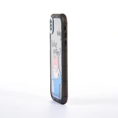 Husa iPhone X/XS Casey Studios Why? - Negru Negru