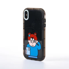 Husa iPhone X/XS Casey Studios Why? - Negru Negru