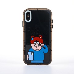 Husa iPhone X/XS Casey Studios Why? - Negru