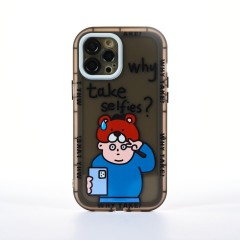 Husa iPhone 12 Pro Max Casey Studios Why? - Negru