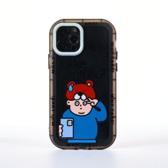 Husa iPhone 13 Pro Casey Studios Why? - Negru