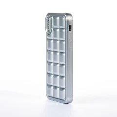 Husa iPhone X/XS Casey Studios Squared Up - Silver Silver