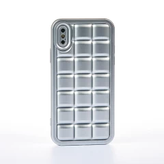 Husa iPhone X/XS Casey Studios Squared Up - Silver Silver