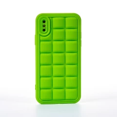 Husa iPhone X/XS Casey Studios Squared Up - Silver Verde 