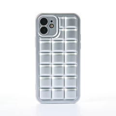 Husa iPhone 12 Casey Studios Squared Up - Roz Silver 