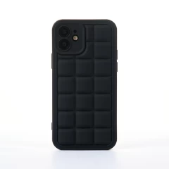Husa iPhone 12 Casey Studios Squared Up - Roz Negru 