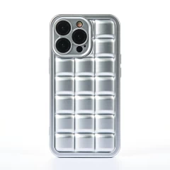 Husa iPhone 13 Pro Casey Studios Squared Up - Roz Silver 
