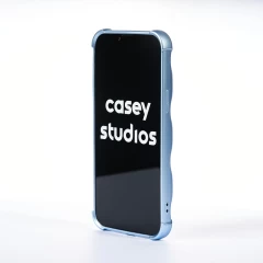 Husa iPhone 13 Pro Max Casey Studios Do It Diamonds - Albastru Albastru