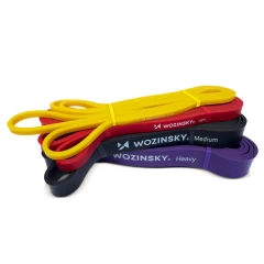 Set 4x Benzi de Rezistenta din Latex pentru Antrenamente Crossfit, Fitness, Exercitii - Multicolor Multicolor