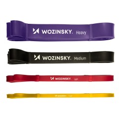 Set 4x Benzi de Rezistenta din Latex pentru Antrenamente Crossfit, Fitness, Exercitii - Multicolor