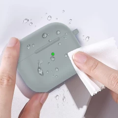 Husa Airpods 3 Casey Studios Silicone Light Gray